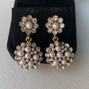 Pearl+Stone Gold Drop Earrings or Bundle 3 for $30